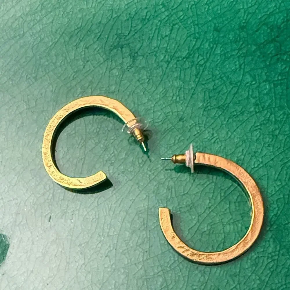 Ben-Amun Flat Hoop Earrings Gold